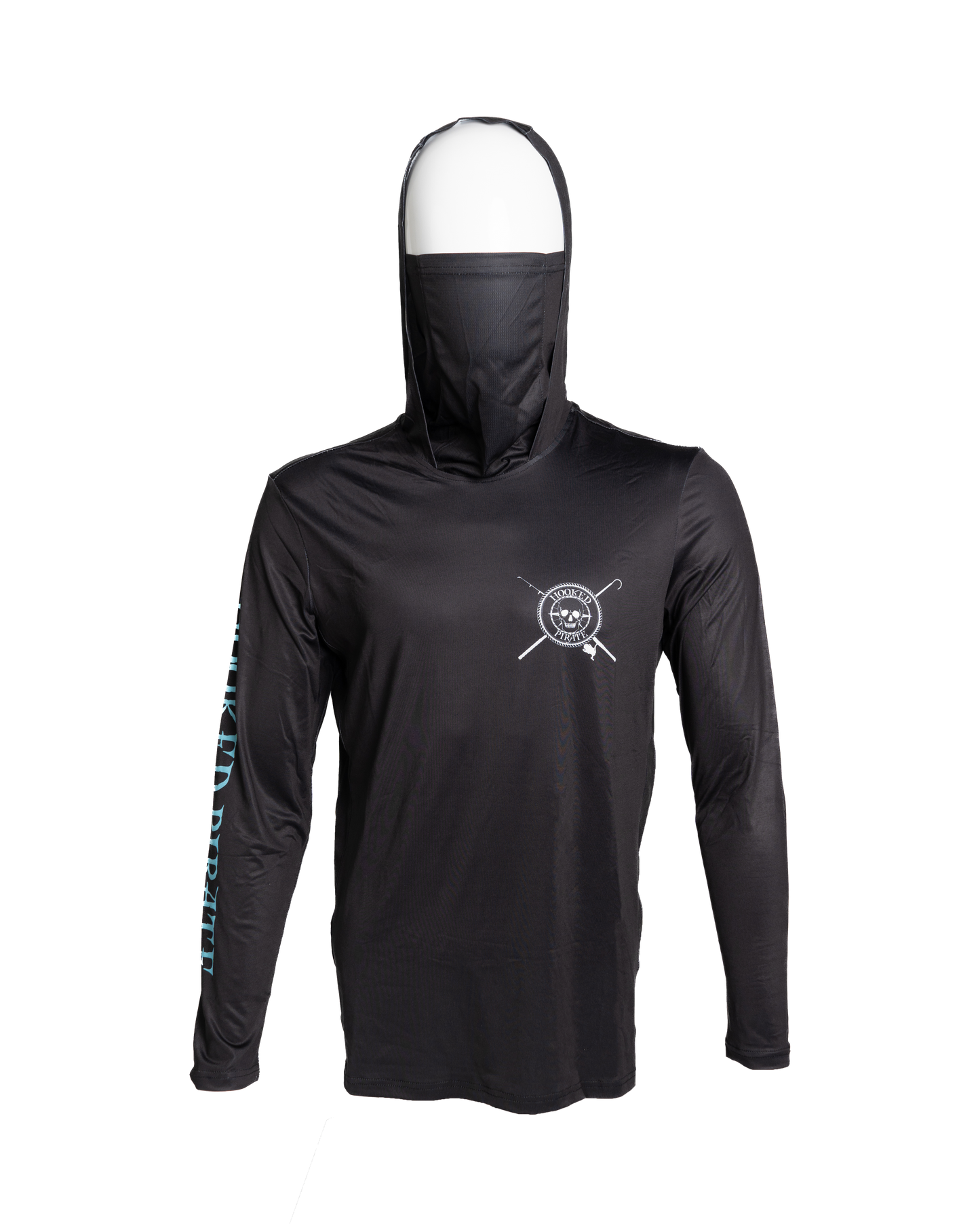 Men's Black Long Sleeve UPF Hoodie - UV Protection & Comfort for Outdoor Activities