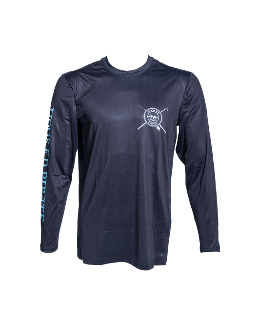 Men's Black Long Sleeve UPF Shirt - UV Protection & Comfort for Outdoor Activities