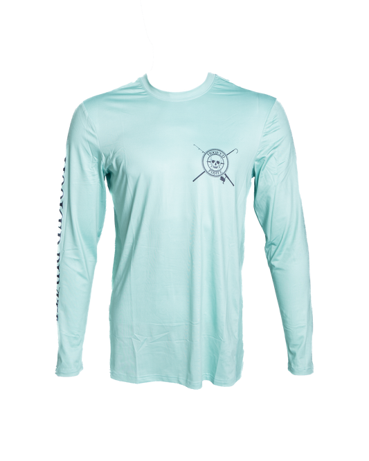Men's Mint Long Sleeve UPF Shirt - UV Protection & Comfort for Outdoor Activities