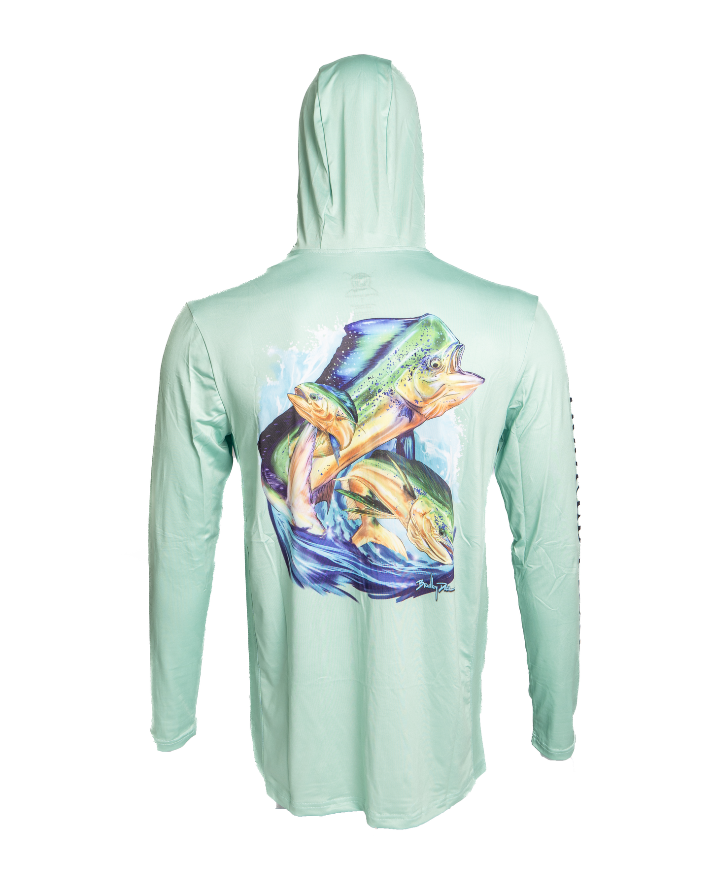 Men's Mint Long Sleeve UPF Hoodie - UV Protection & Comfort for Outdoor Activities