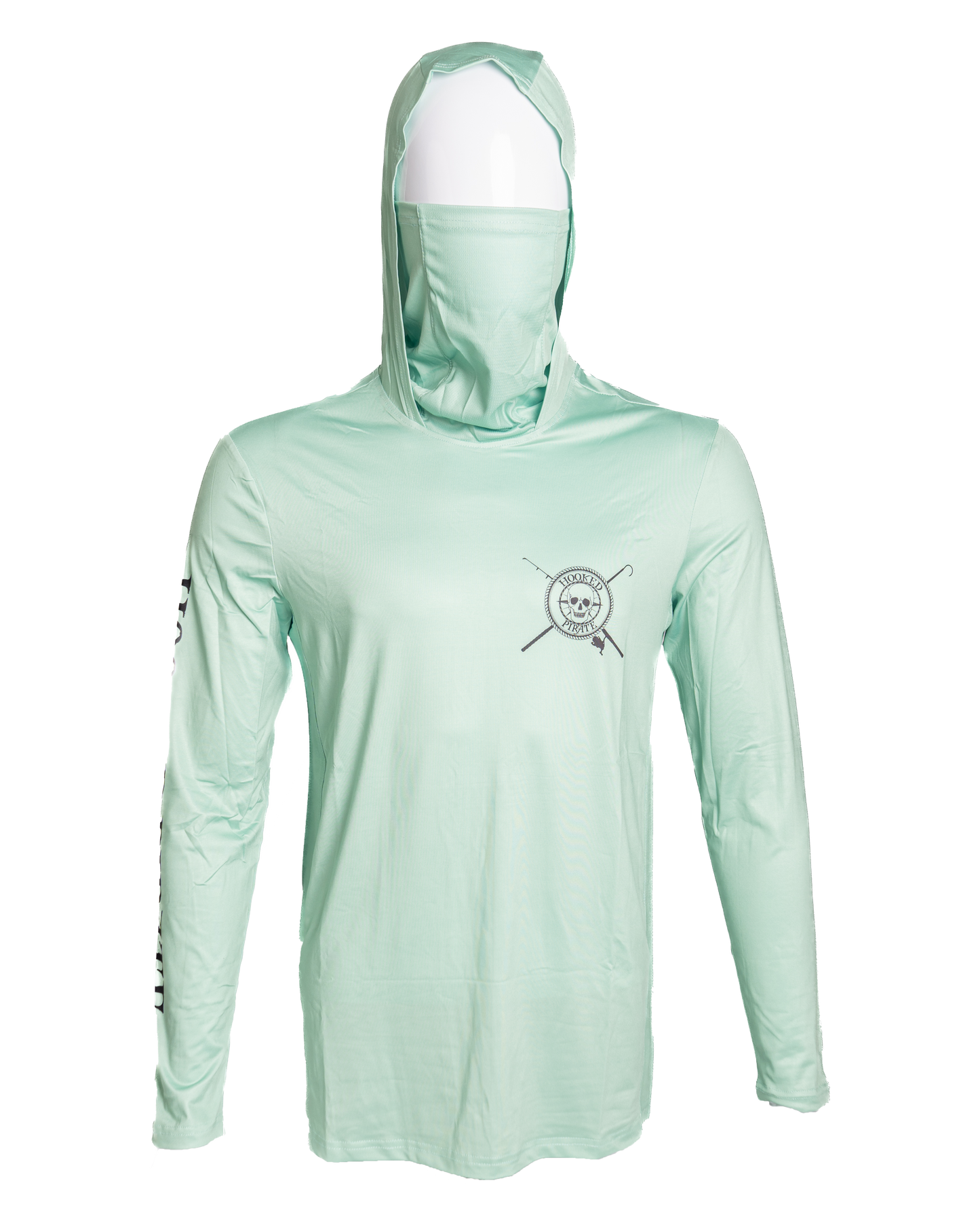 Men's Mint Long Sleeve UPF Hoodie - UV Protection & Comfort for Outdoor Activities