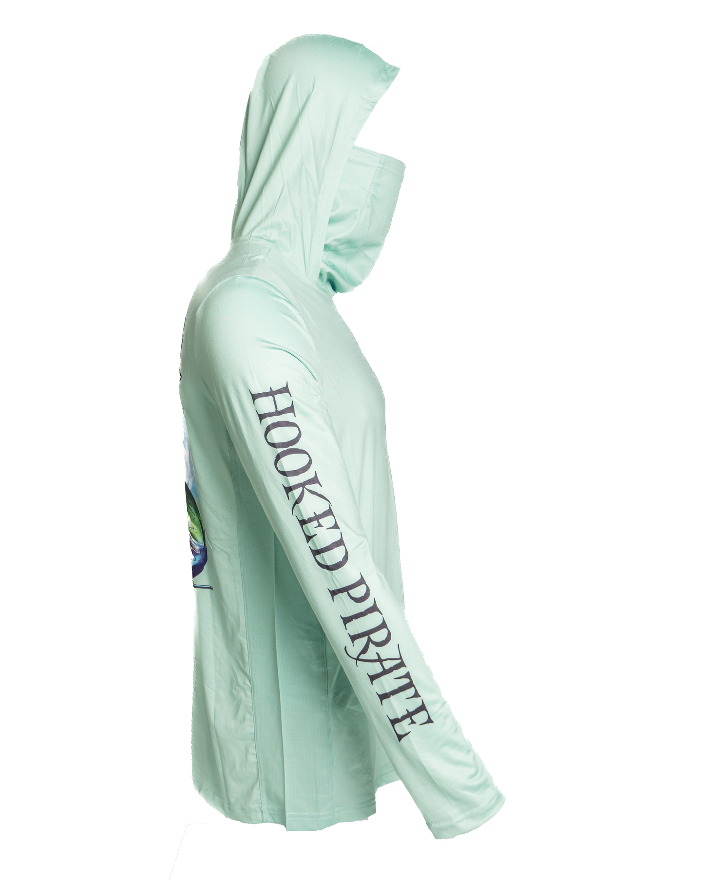 Men's Mint Long Sleeve UPF Hoodie - UV Protection & Comfort for Outdoor Activities