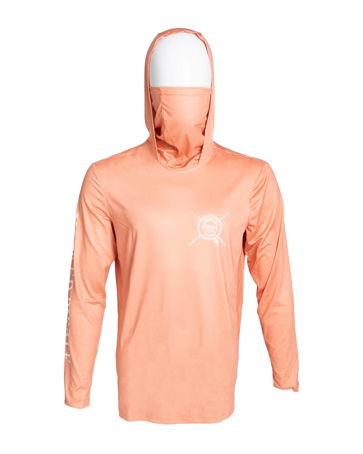 Men's Orange Long Sleeve UPF Hoodie - UV Protection & Comfort for Outdoor Activities