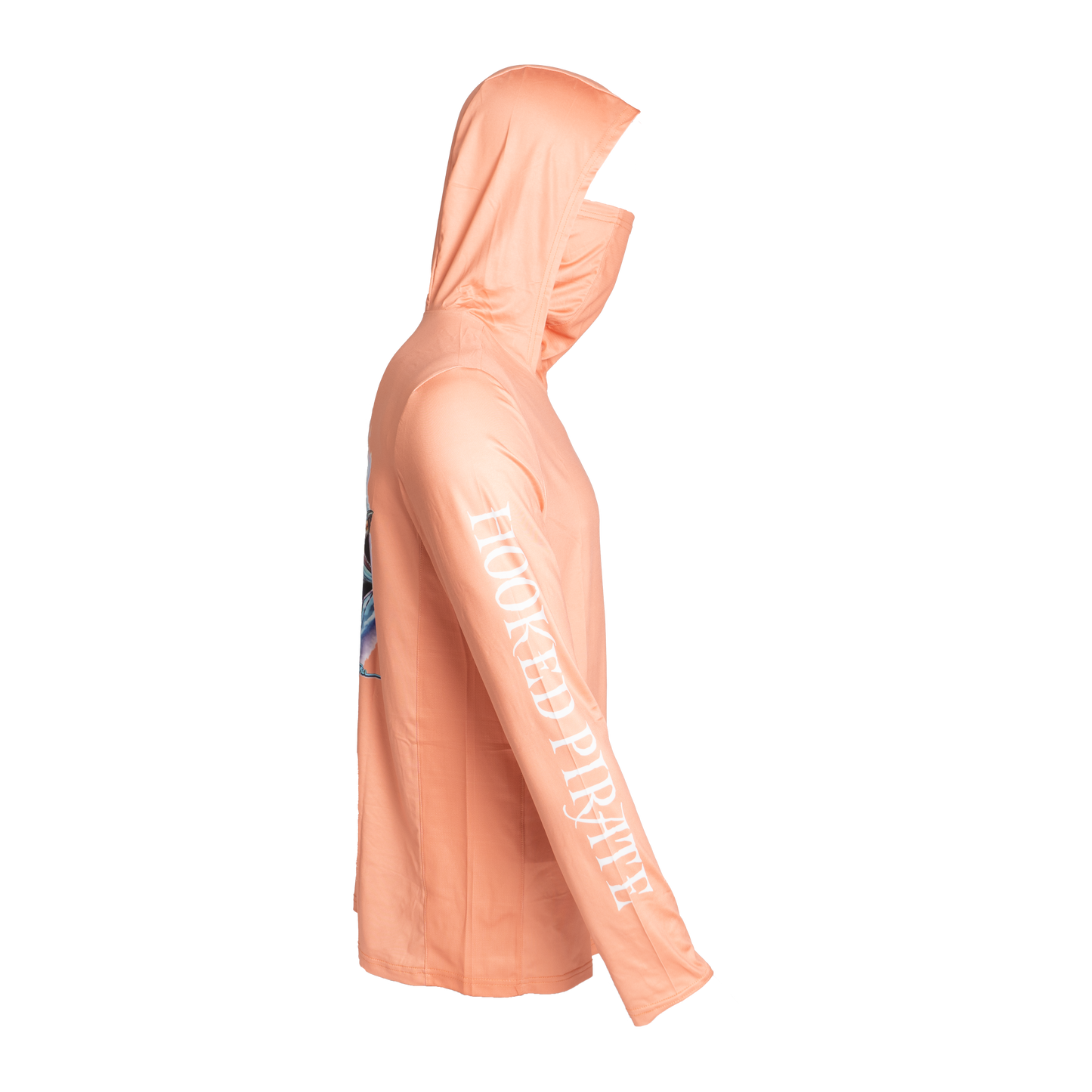 Men's Orange Long Sleeve UPF Hoodie - UV Protection & Comfort for Outdoor Activities
