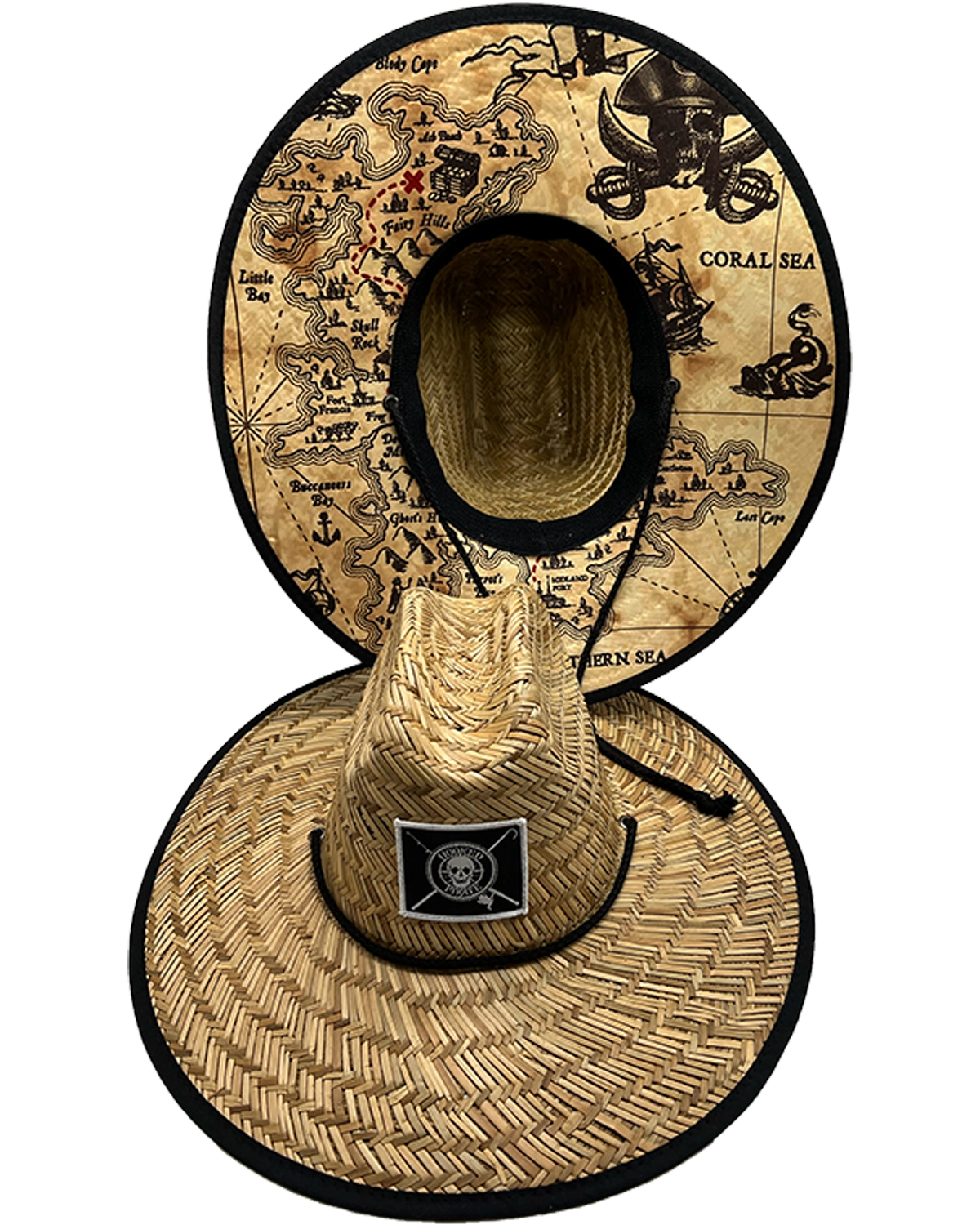 Pirate's Treasure Map Straw Hat – X Marks the Spot