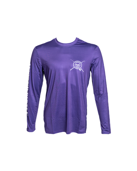 Men's Purple Long Sleeve UPF Shirt - UV Protection & Comfort for Outdoor Activities