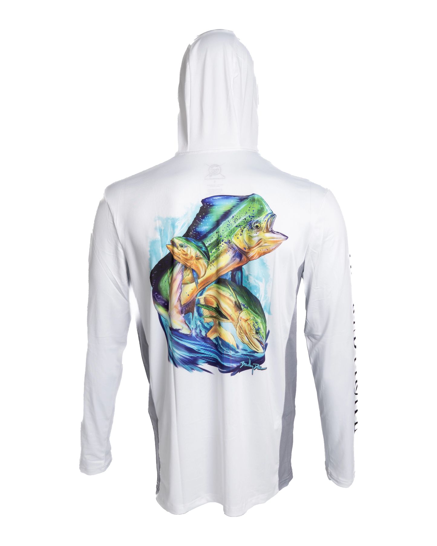 Men's White Long Sleeve UPF Hoodie - UV Protection & Comfort for Outdoor Activities