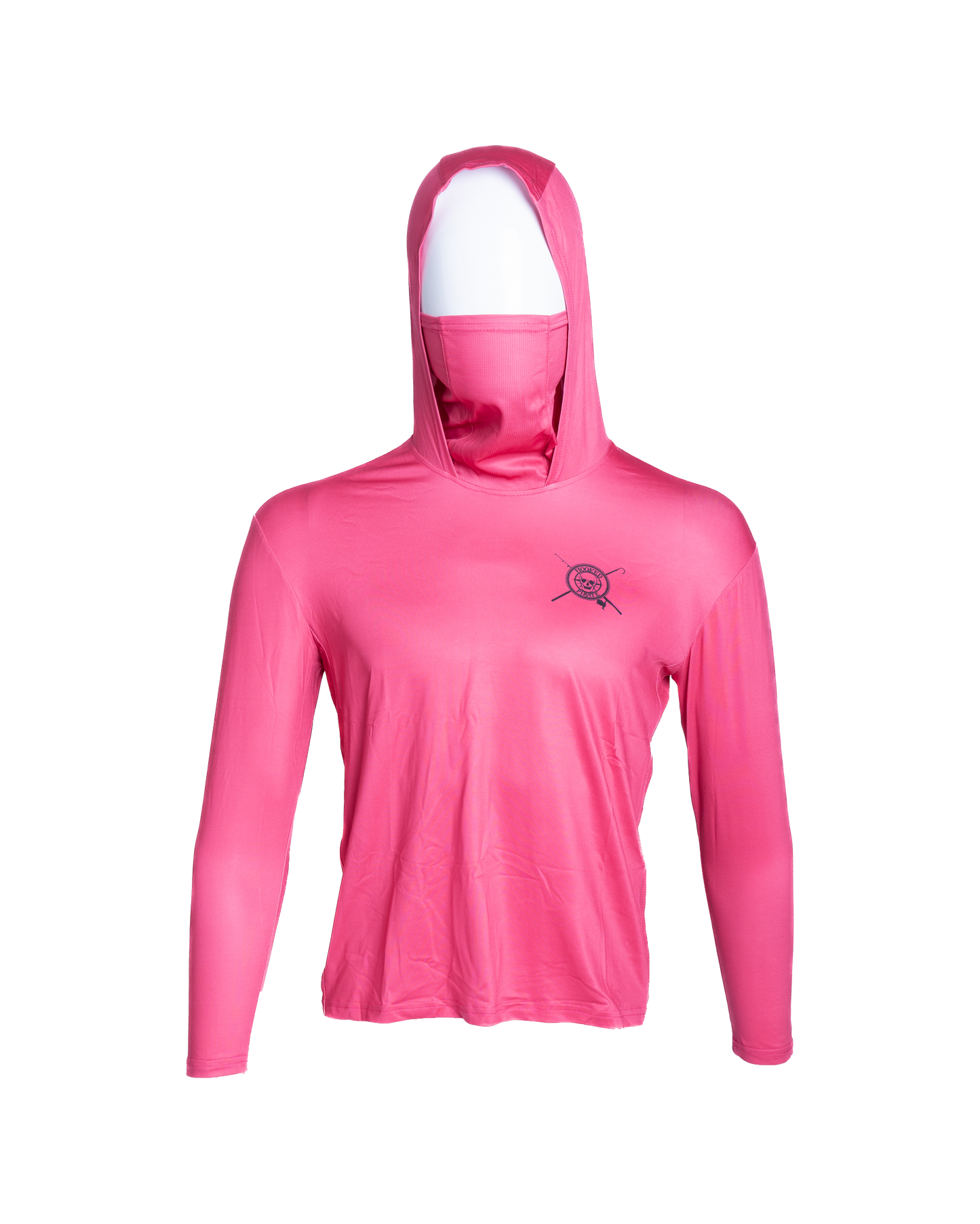 Youth Pink Long Sleeve UPF Hoodie - UV Protection & Comfort for Outdoor Activities