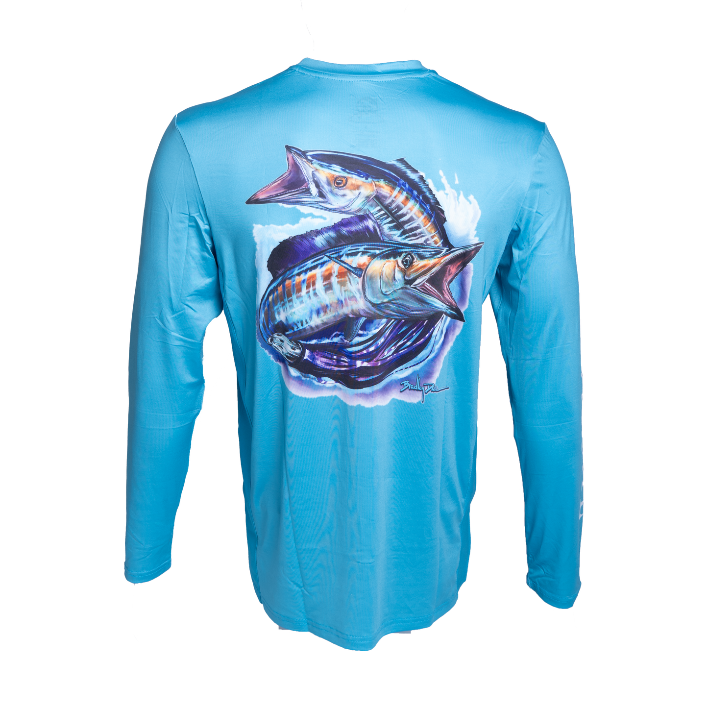 Men's Blue Long Sleeve UPF Shirt - UV Protection & Comfort for Outdoor Activities