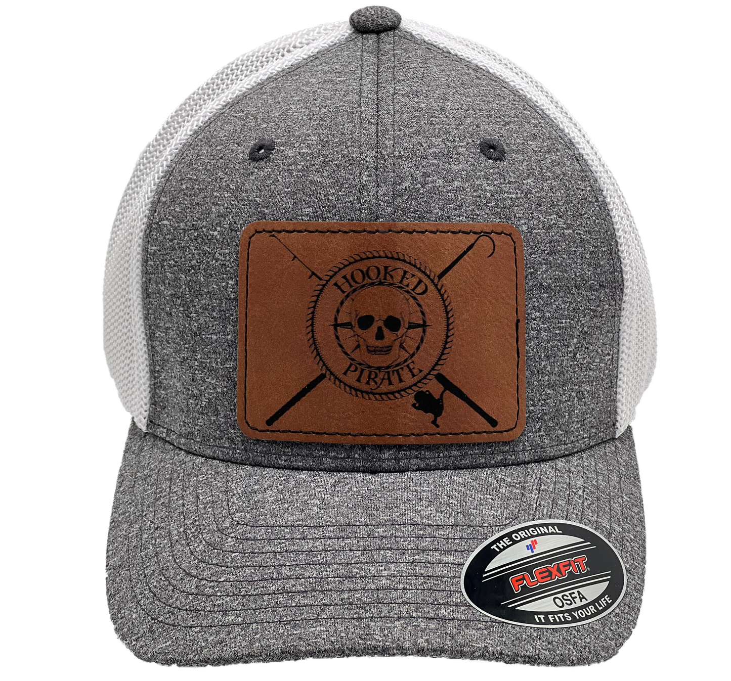 Grey/White OSFA Flexfit Hat