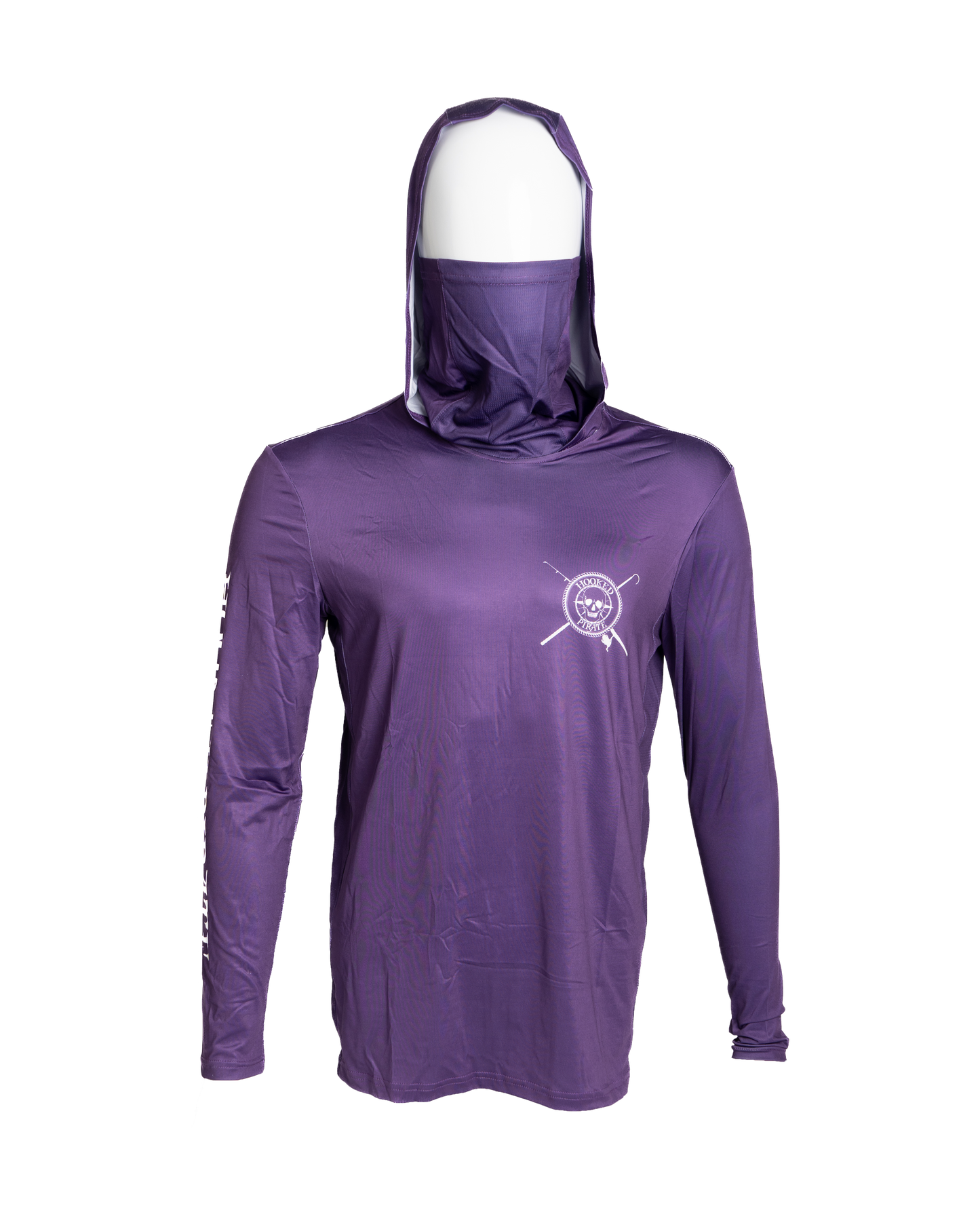 Men's Purple Long Sleeve UPF Hoodie - UV Protection & Comfort for Outdoor Activities