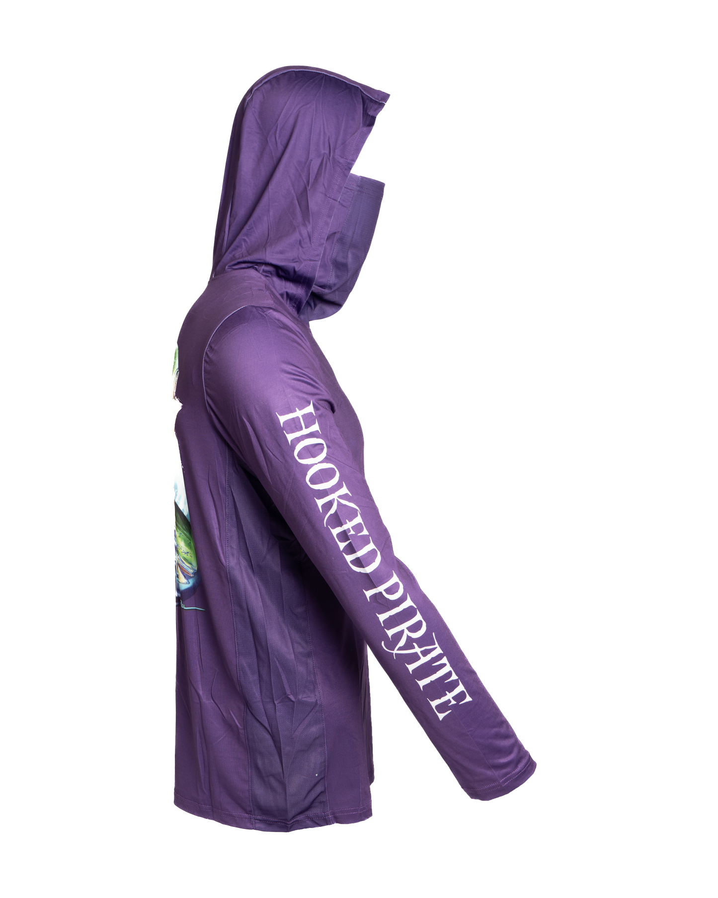 Men's Purple Long Sleeve UPF Hoodie - UV Protection & Comfort for Outdoor Activities